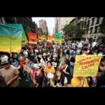 Ethan Hawke Instagram - This weekend at the #MarchtoEndFossilFuels in NYC amongst 100,000 activists, indigenous groups, students and fellow citizens. This was organized ahead of the United Nations Climate Ambition Summit calling on our governments and financial institutions to address the issue of equality and climate justice immediately. Thanks especially to the Global Alliance of Territorial Communities (@globalalliancet) for your advocacy to ensure indigenous peoples globally are recognized as essential actors in the fight against climate change, the protection of biodiversity, and the sustainable management of territories. Second Image: Spencer Platt / Getty Images