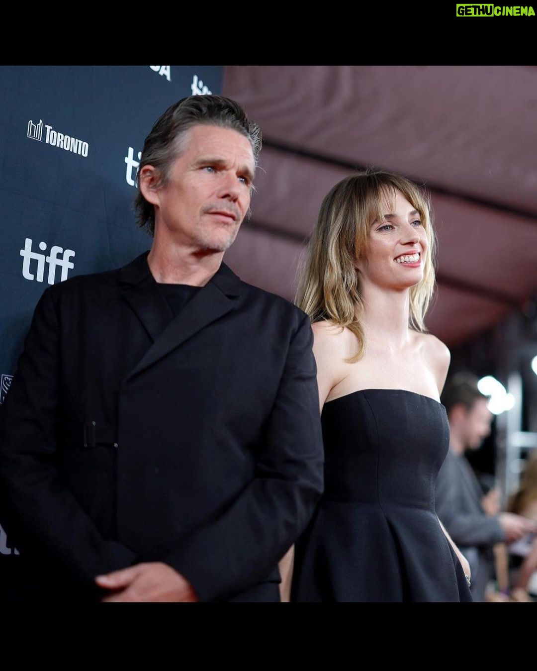 Ethan Hawke Instagram - WILDCAT takes Toronto. Great time with so many wonderful friends and family at #TIFF sharing our film. I got the opportunity to see Richard Linklater’s HIT MAN and (while it sadly doesn’t include me) it’s one of his greatest films… So yes, the ten hour bus trip was worth it.