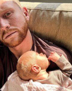 Ethan Payne Instagram - Nobody asked but took this picture yesterday because I actually got quite emotional during the moment. My baby girl hasn’t slept on me like this since she was tiny, I know she’s only 6 months old but I thought she’d grown out of that comfort however we enjoyed a good hour of cuddles just like we used to 💕 London, United Kingdom