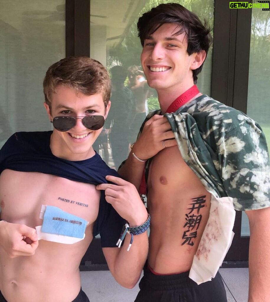 Ethan Wacker Instagram - Realized I never told my insta about this, so yes, I did get a tattoo! It says “Fortes et Veritas” which in Latin means strength and truth
