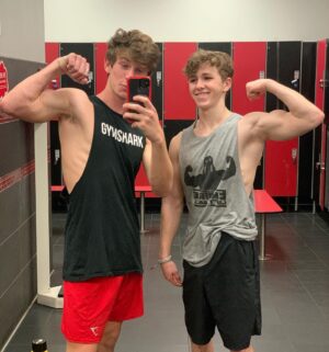 Ethan Wacker Instagram - A lot of people have been asking me for my workout routine. This is my chest workout. KEEP IN MIND I AM NOT A TRAINED PROFESSIONAL!! I am just someone who works out a lot and this is what works for me: •Start with 5-10 mins of stretching
•Flat Bench Press: 5 sets 8-10 reps per set. 2 sets of pause reps at the end with reduced weight, 8-10 reps per set.
•Incline Dumbbell Bench Press: 5 sets, 10-12 reps per set
•Chest Flys: 5 sets, 10-12 reps per set
•Chest Press Machine: 3 sets, 10-15 reps per set
•Dips: 3 sets, to failure each set
•Cable Flys: 3 sets, 8-10 reps per set.

Lmk in the comments if you want to see the workouts I do for back and biceps, shoulders, and abs. I’ll get back to doing legs soon, still got about a month or so until I can start using my leg in workouts.