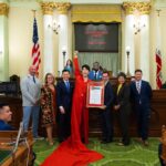 Eugene Lee Yang Instagram - I’m overjoyed to have been honored by the @calgbt Caucus at the CA State Legislature for Pride alongside some incredible LGBTQ+ leaders. 🥹 Thank you to @aimhighgetlow for nominating me and for introducing #ACA5 alongside @scott_wiener to enshrine marriage equality protections in the state constitution. 👏 This humbling recognition is dedicated to all of y’all - my queer family and allies - who have supported me. I’ll continue to fight for the rights of our beautiful, vibrant community while being unapologetically gay. 🏳️‍🌈✊🏳️‍⚧️ Styling by @colinmanderson Looks by @queerawang Jewelry by @christinebukkehave Bag by @luxedujour Shoes by @alessandrovasiniofficial Sacramento Capitol Building