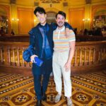 Eugene Lee Yang Instagram - I’m overjoyed to have been honored by the @calgbt Caucus at the CA State Legislature for Pride alongside some incredible LGBTQ+ leaders. 🥹 Thank you to @aimhighgetlow for nominating me and for introducing #ACA5 alongside @scott_wiener to enshrine marriage equality protections in the state constitution. 👏 This humbling recognition is dedicated to all of y’all - my queer family and allies - who have supported me. I’ll continue to fight for the rights of our beautiful, vibrant community while being unapologetically gay. 🏳️‍🌈✊🏳️‍⚧️ Styling by @colinmanderson Looks by @queerawang Jewelry by @christinebukkehave Bag by @luxedujour Shoes by @alessandrovasiniofficial Sacramento Capitol Building