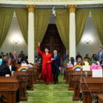 Eugene Lee Yang Instagram - I’m overjoyed to have been honored by the @calgbt Caucus at the CA State Legislature for Pride alongside some incredible LGBTQ+ leaders. 🥹 Thank you to @aimhighgetlow for nominating me and for introducing #ACA5 alongside @scott_wiener to enshrine marriage equality protections in the state constitution. 👏 This humbling recognition is dedicated to all of y’all - my queer family and allies - who have supported me. I’ll continue to fight for the rights of our beautiful, vibrant community while being unapologetically gay. 🏳️‍🌈✊🏳️‍⚧️ Styling by @colinmanderson Looks by @queerawang Jewelry by @christinebukkehave Bag by @luxedujour Shoes by @alessandrovasiniofficial Sacramento Capitol Building
