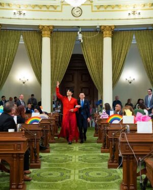 Eugene Lee Yang Instagram - I’m overjoyed to have been honored by the @calgbt Caucus at the CA State Legislature for Pride alongside some incredible LGBTQ+ leaders. 🥹 Thank you to @aimhighgetlow for nominating me and for introducing #ACA5 alongside @scott_wiener to enshrine marriage equality protections in the state constitution. 👏

This humbling recognition is dedicated to all of y’all - my queer family and allies - who have supported me. I’ll continue to fight for the rights of our beautiful, vibrant community while being unapologetically gay. 🏳️‍🌈✊🏳️‍⚧️

Styling by @colinmanderson 
Looks by @queerawang 
Jewelry by @christinebukkehave 
Bag by @luxedujour
Shoes by @alessandrovasiniofficial