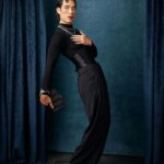 Eugene Lee Yang Instagram - ⛈ dark cloud empress 🕷 #GoldGala✨ @goldhouseco Styling by @colinmanderson Hair by @daviddanggg Makeup by @ariannachayleneblean Wearing @bad_binch_tongtong Face Piece, Nails, & Ear Cuffs by @atavuscouture Clutch by @judithleiberny Bracelet lent from @michelleblackdesign Styling products from @ogx_beauty Photos by @danielseunglee