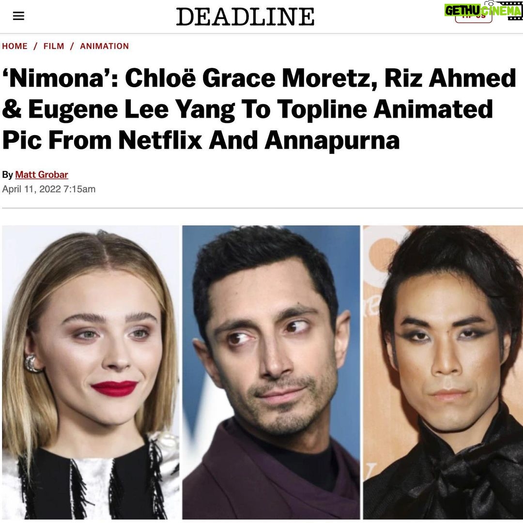 Eugene Lee Yang Instagram - I’m so proud to finally announce I’m voicing a heroic knight alongside @rizahmed and @chloegmoretz in #NIMONA 🦈, the @netflix animated film based on @gingerhazing’s groundbreaking graphic novel. Coming in 2023! 🌈⚔️💞