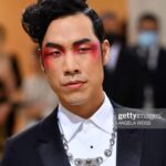 Eugene Lee Yang Instagram – #metgala 
hair by @daviddanggg 
makeup by @vanmakeupnyc 
nails by @sojinails 
necklace by @ericksonbeamon 
vintage tuxedo by @dior @hedislimane 
shoes by @jimmychoo 
special thanks to @derekblasberg @nickbrown @voguemagazine & @metmuseum The Metropolitan Museum of Art, New York
