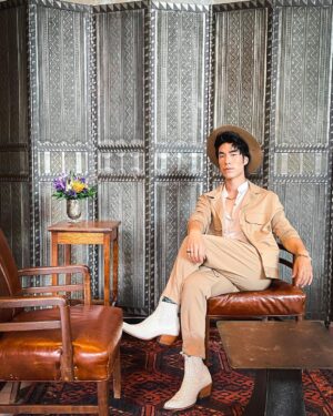 Eugene Lee Yang Instagram - Anyway… a friendly reminder that the TX voter registration deadline is in one week on Oct 11th! (link in bio 🗳) Regardless of where you live, check your state’s fast-approaching voter deadlines, it’s important to make your voice heard this midterm election. ✊

styling by @colinmanderson
fit 1:
suit by @stefan_cooke
shirt by @acnestudios
boots by @pskaufman
hat by @tuluminati.mx
fit 2: 
jacket by @thehouseofjasontroisi
pants by @nazareneamictus