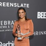 Eva Longoria Instagram - What a beautiful night celebrating authentic storytelling and diversity. Thank you @criticschoice for honoring me with the Breakthrough Director Award for @flaminhotmovie, I’m so grateful! You also honor my cast and crew with this! ✨ #Director #FlaminHotMovie #CriticsChoice Hair: @kenpaves MU: @beautybyelan Styling: @stylememaeve