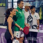 Eva Longoria Instagram - The whole team having fun playing with @evalongoria and @amaurynolasco 🍀✨ #ElevenElevenTeamUsa #UnleashingTheMagic ——— Todo nuestro equipo disfrutando con @evalongoria y @amaurynolasco 🍀✨ #ElevenElevenTeamUsa #UnleashingTheMagic Madrid Arena (estadio)