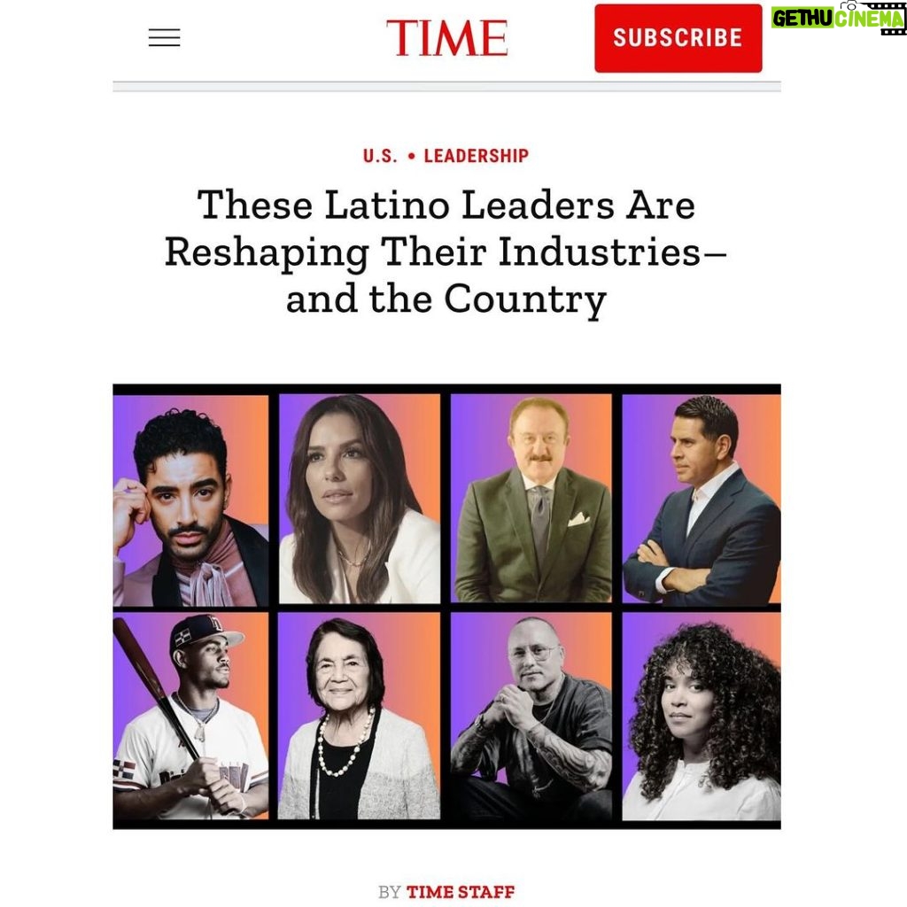 Eva Longoria Instagram - Thank you @time for including me among other Latino leaders and visionaries ⭐️ Constantly inspired and motivated to keep doing the work 💪🏽