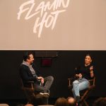 Eva Longoria Instagram - Was my absolute honor to have the incomparable @lin_manuel moderate a special screening of @flaminhotmovie in New York last night. So grateful to you for uplifting our movie❤️‍🔥🔥 #flaminhotmovie