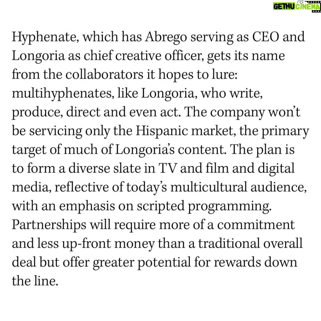 Eva Longoria Instagram - So proud to begin this journey with my dear friend and collaborator Cris Abrego. We will be the change this industry needs!! 💪🏽 @hyphenatemediagroup