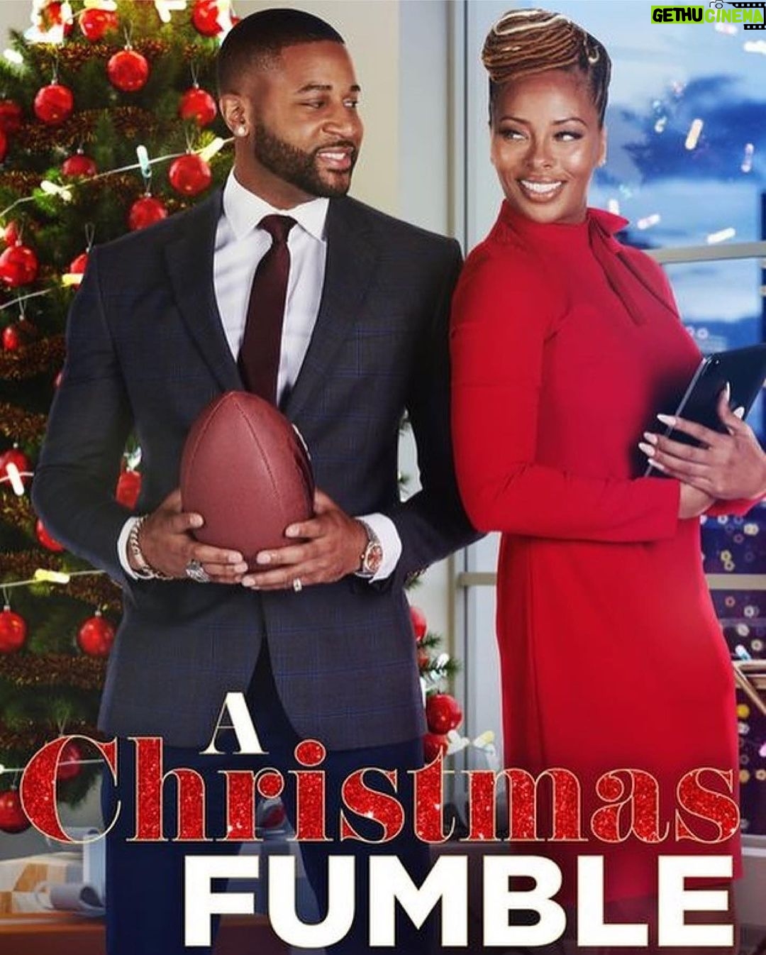 Eva Marcille Instagram - It’s the season🎄 Make sure you catch A Christmas Fumble starring yours truly and @iamdevale streaming RIGHT NOW on HBO Max!