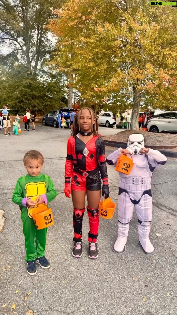 Eva Marcille Instagram - My Babies! Halloween was 🔥 #trunkortreat