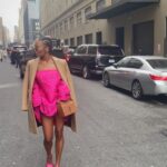 Eva Marcille Instagram - Thank you @pamellaroland for a beautiful collection💐 and it was so perfect to see my fashion gurus @nigelbarker and @mrjaymanuel #nyfw