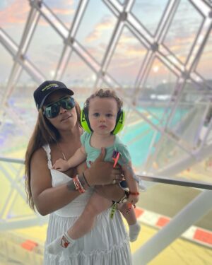 Eve Instagram - #photodump #f1weekend thanku @astonmartinf1 for having us 🏎️🏁 #babysfirstrace