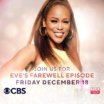 Eve Instagram - #wow I can not believe today is my farewell show @thetalkcbs already!! Being apart of this show has been so incredible. All the women that I shared the stage with has helped me grow!! I will #forever cherish all the people I got to know and work with on screen and behind the scenes. I am forever #grateful ❤️❤️❤️ #cheers 🥂to #thetalk #notgoodbyebutseeyoulater 🙏🏾😘