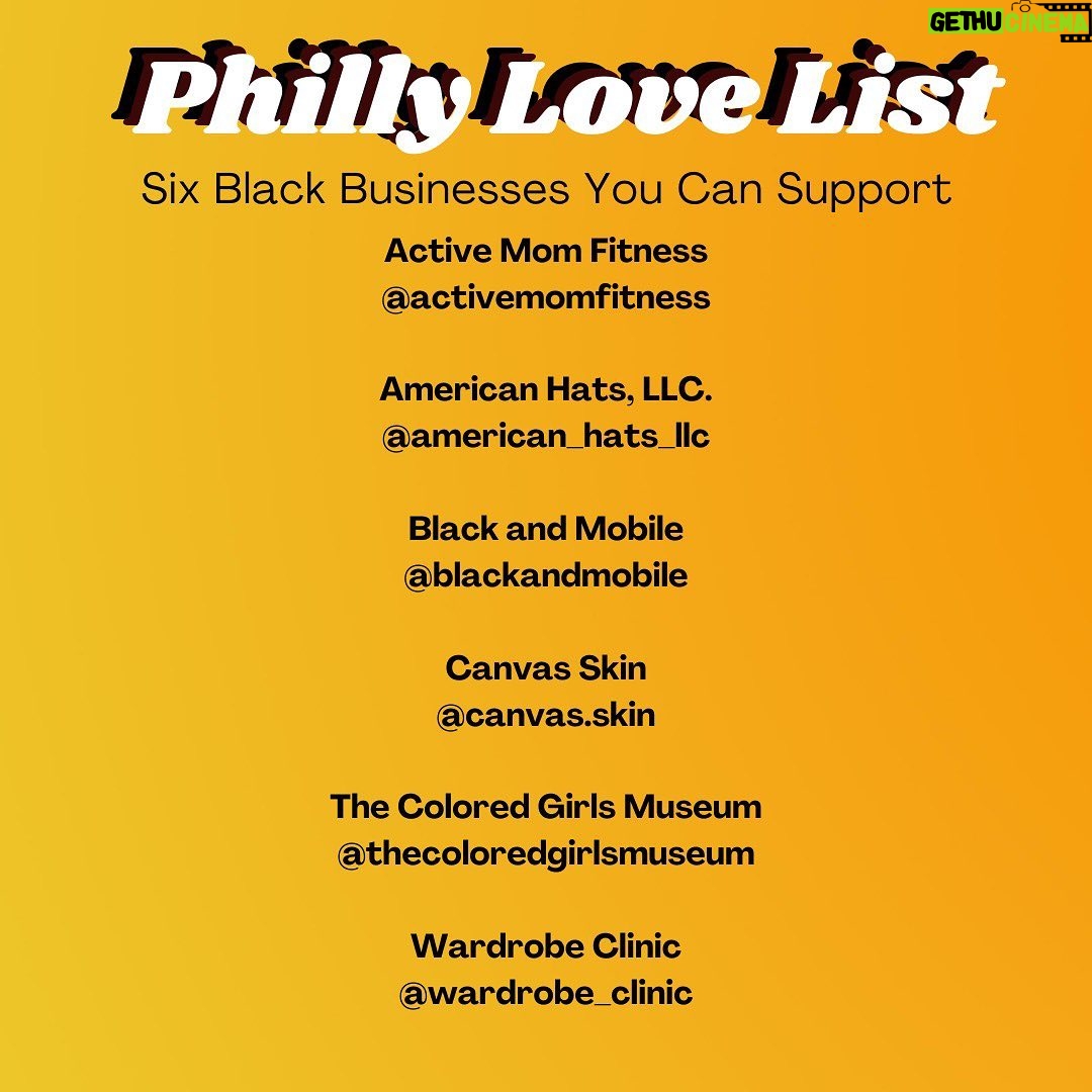 Eve Instagram - Because #august is National Black Owned Business Month AND to continue to spotlight my hometown #philly here is my first #phillylove #list of #blackownedbusinesses you can support. #blackownedbusiness #support @wardrobe_clinic @keishasenter