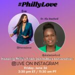 Eve Instagram – Hey guys, join me today when I catch-up with the #amazing @dralastanford to speak about #philly and #covid