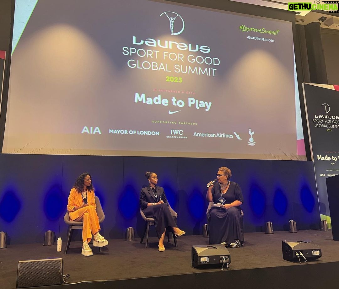 Eve Instagram - Thank you @laureussport for having me @noellacoursaris on your panel to discuss the importance of education in girls and to spread the word about what an #amazing school and environment @malaikadrc is and all the the hard work they do ππΎ