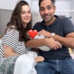 Evelyn Sharma Instagram - It’s been a crazy first few weeks and it’s absolutely amazing how your heart just doubles in size to accomodate the love for your second child. 💖 We are so blessed to have you in our family, little Arden. 🥰