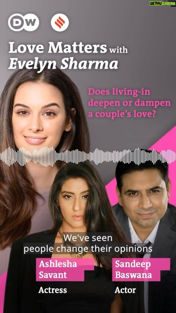 Evelyn Sharma Instagram - Living together before marriage used to be taboo in India, but is slowly becoming more commonplace. What are the benefits and challenges of living together without marriage? I spoke with actors Ashlesha Savant and Sandeep Baswana to find out! Check out the episode via the link in my bio! #AshleshaSavant #SandeepBaswana #EvelynSharma #IndianExpress #IndianExpressLifestyle #DW #DwHindi #DwCulture #LoveMatters #LovePodcast #LoveMattersPodcast #Podcast #India #Love #IndianLove #ModernLove #IndianLife #Relationships #Bollywood #liveinrelationship #liveinrelationships #livingtogether #livingtogetherbeforemarriage