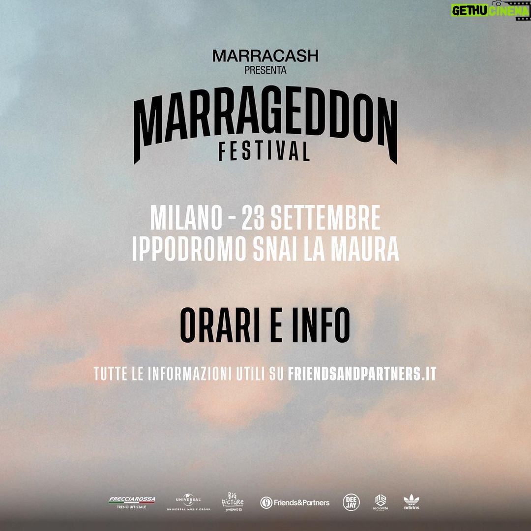 Fabio Bartolo Rizzo Instagram - ⚠️INFO UTILI PER MILANO⚠️ In questo post troverete orari ingressi, orari della line up musicale e mezzi di trasporto pubblico per arrivare all’Ippodromo il 23 settembre a Milano. Vi invitiamo a leggere con attenzione. A partire da mercoledì 13 settembre verranno comunicate tutte le info relative agli ingressi. Se avete domande che non hanno ricevuto risposta tramite questo post, scriveteci nei commenti o nei DM della pagina del Marrageddon Festival. Tutte le info le trovate anche sul sito di @friendsandpartners #Marrageddon