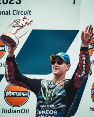 Fabio Quartararo Instagram - Hard Work Pays Off !!!!
Back to the podium ! Great weekend in India 🇮🇳