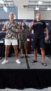Fabrício Werdum Instagram - Main Event Media Day Faceoffs! @werdum vs @juniorcigano #gamebredbareknucklemma Tickets are on SALE! Link in bio to purchase yours 🎟️ 🗓️ Friday, September 8th 🎟️ Ticket link in bio 🏟️ VyStar Veterans Memorial Arena 📍 Jacksonville, FL