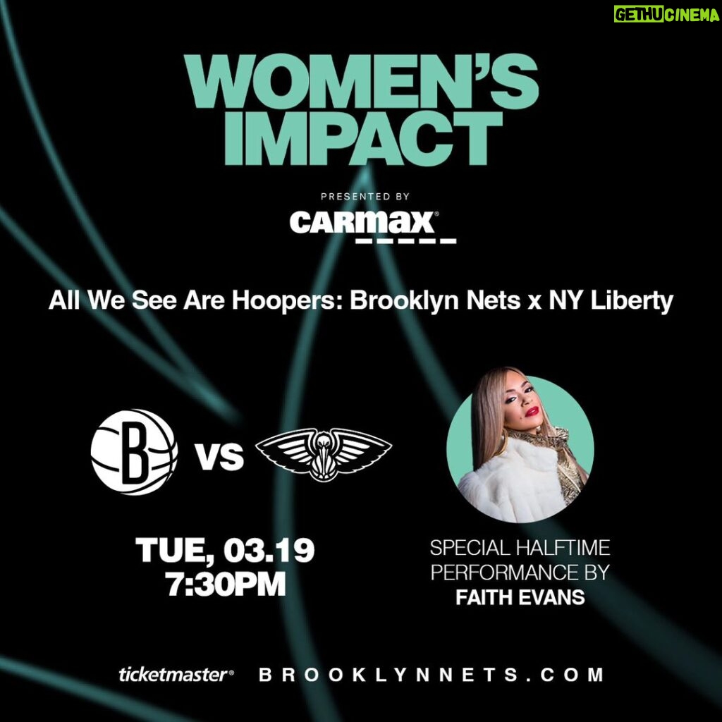 Faith Evans Instagram - BROOKLYN! I'll see you at the Barclays Center this Tuesday March 19th! #brooklynnets #nyliberty