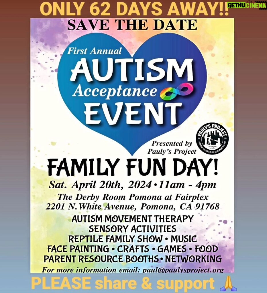 Faith Evans Instagram - Save the date and come out to support @PaulysProject & @rydersroominc If you know someone in the Autism community please share this with them. There will be activities for participants and many resources for the parents, food, music and so much more! #paulysproject #rydersroom #autism #autismawareness #specialneeds Pomona, California