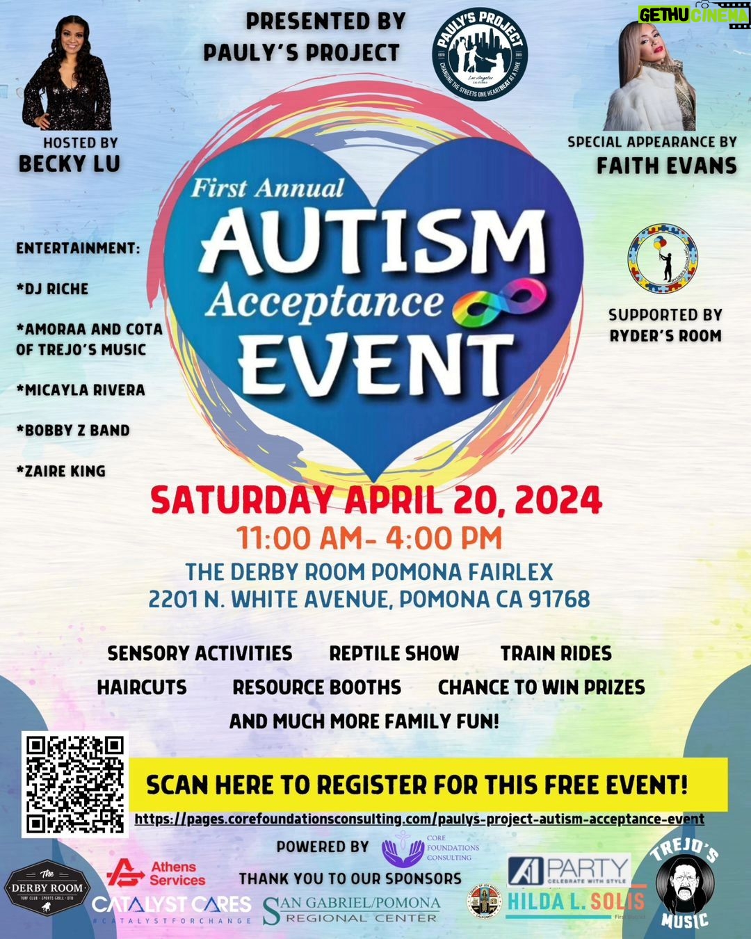 Faith Evans Instagram - ONLY 25 days away!! Join us on April 20th by REGISTERING via the link above or scanning the QR code on the flyer. This is a free community event!