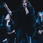 Faith Evans Instagram - Thank you to the @brooklynnets for having me for Women's Impact Night celebrating the @nyliberty! And a huge shout out to the @brooklynnetsdancers! #halftimeshow #brooklynnets #nyliberty 💄: @kayemakeup 💇‍♀️: @busyb80 🧵🪡: @j_casso X @atibanewsome Barclays Center