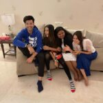 Falaq Naaz Instagram - Post Birthday celebration 🥳 Mera birthday nahi @khalidoon1 ji ka birthday 🤭😃😍 . . . #saakk #reunion #falaqnaaz #aboutlastnight #foryou #explore