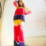 Falaq Naaz Instagram - 🌈❤️💜✨ . . . Outfit by : @howwhenwearclothing Styled by : @styleby_shivi Outfit pr : @vblitzcommunications . . . #picoftheday #falaqnaaz #foryou #sunshine #colours #coordset