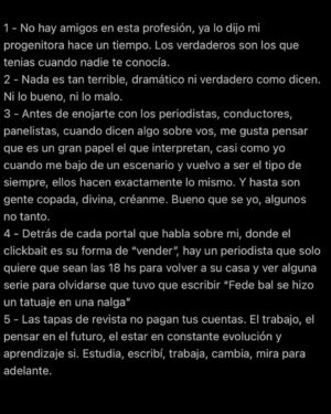 Federico Bal Instagram - Hace unas semanas se cumplieron 10 años de mi hit Tweet, y me parece importante a modo de homenaje poner en contexto y explicarles cuáles son mis 7 mandamientos 👌🏻