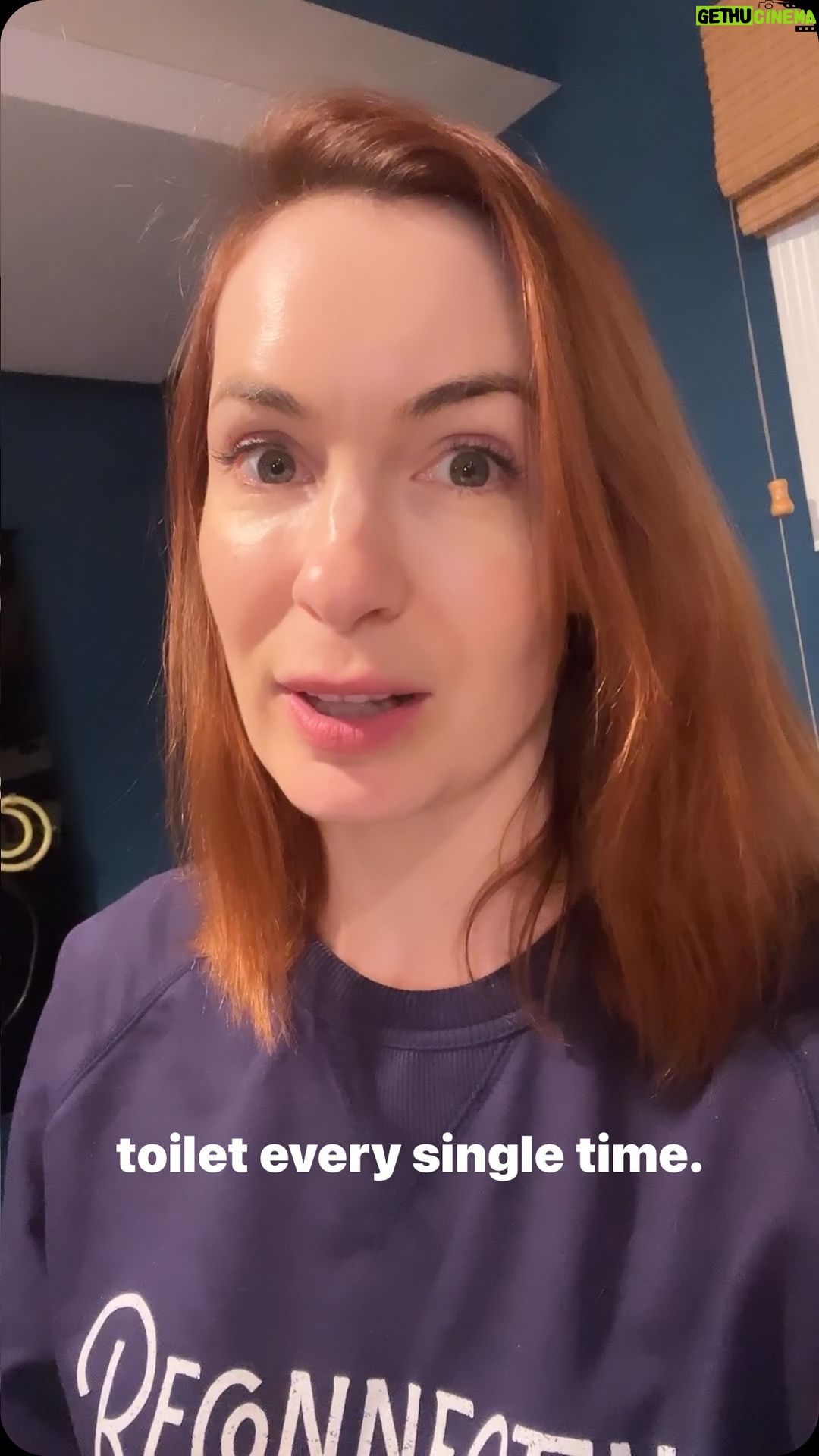 Felicia Day Instagram - I love my kiddo but do not being a poo attendant. Making the most of it tho hahah #weirdmom