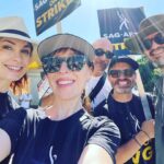 Felicia Day Instagram – Strike day!!! With some SPN friendos and more I met there! So hot but so worth it!  #sagaftrastrong
