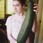 Felicia Day Instagram - #ThrowbackThursday to when I grew an illegally sized zucchini.