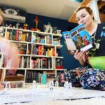 Felicia Day Instagram - Running my daughter through a Hero Kids RPG adventure. She likes to cheat a little. Takes after her mom lol