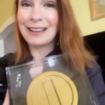 Felicia Day Instagram - I got a free thingie from the Mario Movie. I cannot wait to go see it and this coin is so amazing (and heavy). Thank you squeeee! Gonna display this sucker!