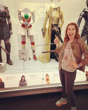 Felicia Day Instagram - The other people in the museum looked at me funny but I couldn’t help flipping out seeing my costume in this display! See it in person yourself at the American History Museum in DC! @smithsonian