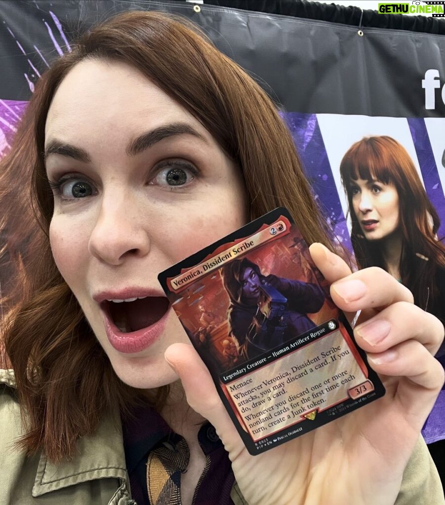 Felicia Day Instagram - I’m sorry the new @wizards_magic Fallout card set has a VERONICA?!? This is the coolest thing everrrrrrrr! #isitacard?