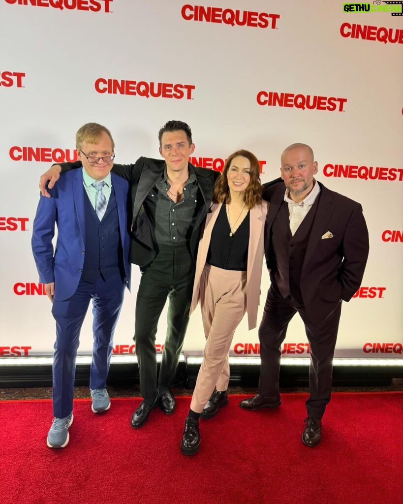 Felicia Day Instagram - “Tim Travers and the Time Traveler’s Paradox” WORLD PREMIERE!!! Thank you to everyone who came out to see the beginning of our journey to get our wonderful little movie out into the world. Love you all. This was my first time seeing the film and it was everything I hoped it would be and more and I still can’t believe how lucky I am to be a part of this project. Thank you @stimsonsnead for trusting me with this utterly insane character and then some! WE ARE JUST GETTING STARTED! (also P.S. there is another screening of TT tomorrow, 3/13 at 2:20!!!) (also also if you’ve seen the film or just like me a lot please go give it a 10/10 rating on IMDb because that will actually help our chances of selling it so you can see it even MORE places!) (also also also I have another feature premiering at @cinequestorg this Saturday night at 9:30pm called “Whisper” which I lead in as well so come to that too!) (also also also also love you Kels and mom ❤️) (also x5 thank you Josh for the tux 😘❤️) San Jose, California