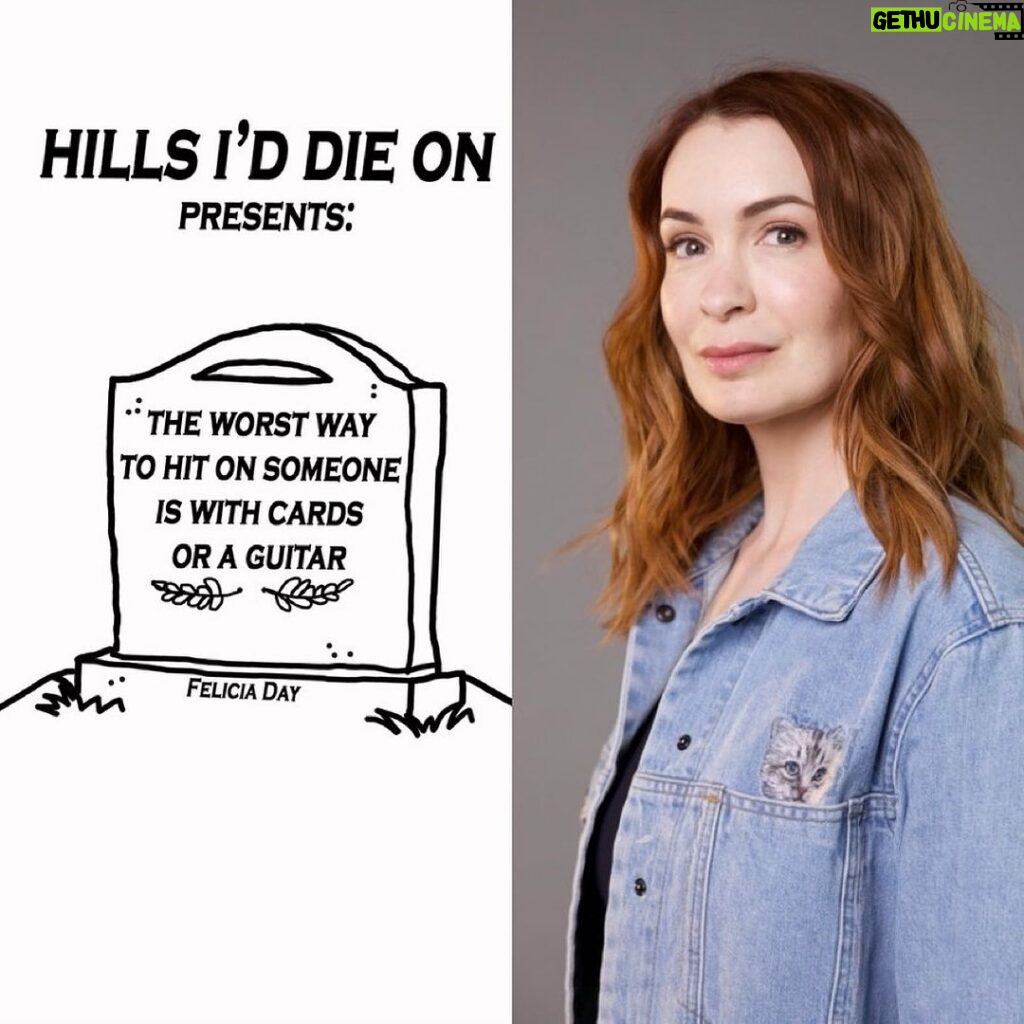 Felicia Day Instagram - Enjoyed doing @imtaylorcox’s podcast “Hills Id Die On” where I insult magicians and guitarist and other people. It’s comedy. But sorry magicians I’m sure one of you could prove me you’re hot. Get it where you get podcasts! (Photo by @selashiloni)