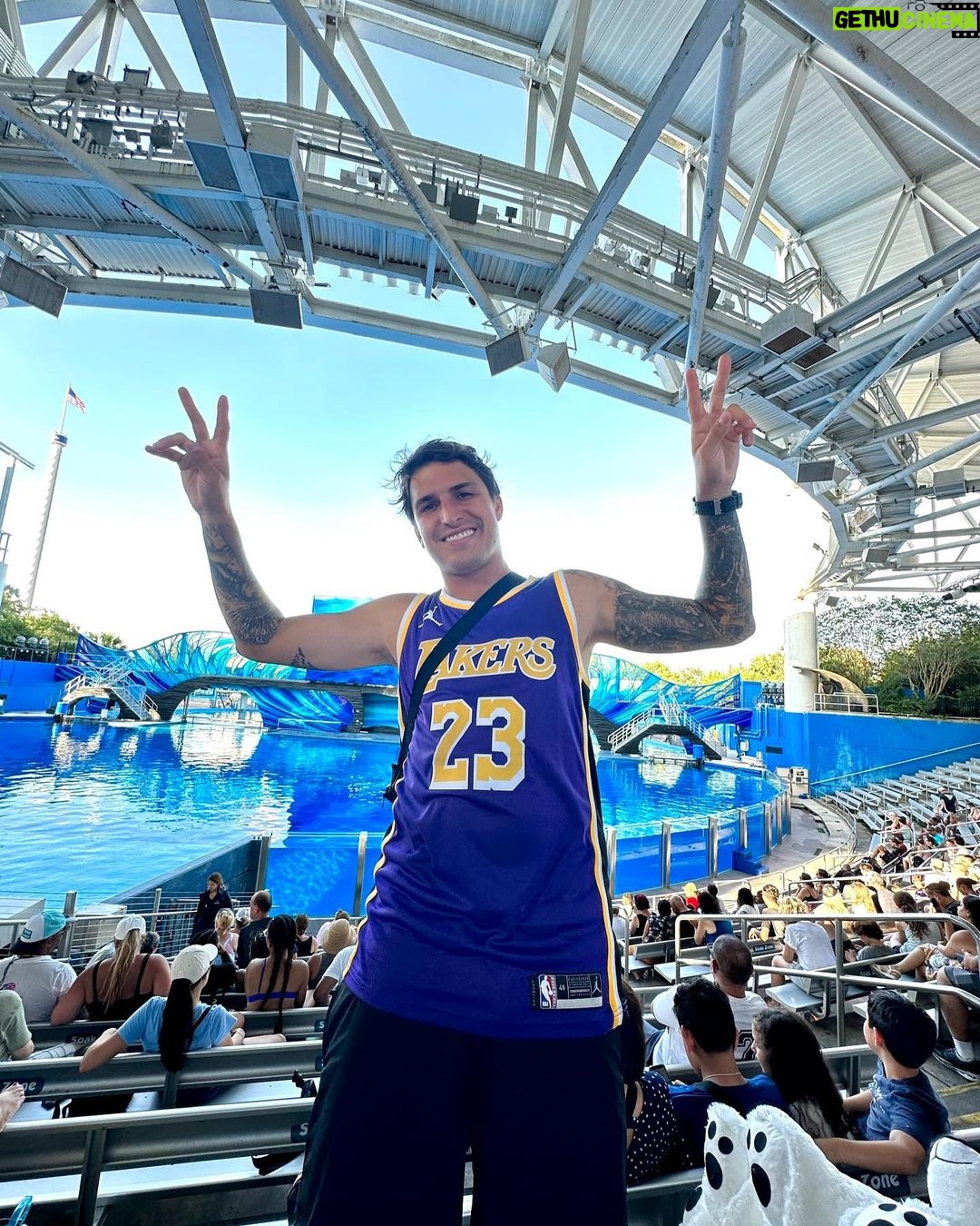 Felipe Prior Instagram - Estava aqui vendo a galeria do meu celular e ainda sem acreditar que fui ver os jogos finals da NBA, conheci o gigante @jalenjdubwilliams, curti demais o passeio na Universal Studios, sem esquecer do zoológico 😝. Cara só gratidão por viver tudo isso, viajar é muito bom, viver essas experiências é animal. Na dúvida postei algumas fotos e semana que vem posto mais, é noix. ⚡️ Orlando