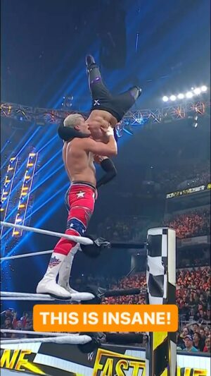 Fergal Devitt Instagram - THE STRENGTH of @americannightmarecody on full display with this SUPERPLEX! 😮‍💨🔥 #WWEFastlane