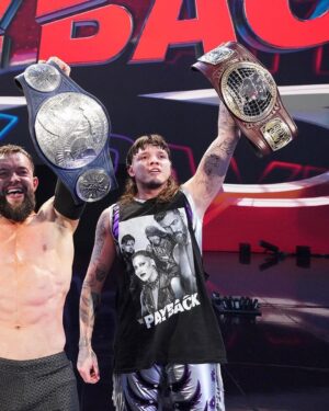 Fergal Devitt Instagram - The Champions Day! ⚖️✨ #TheJudgmentDay #WWEPayback